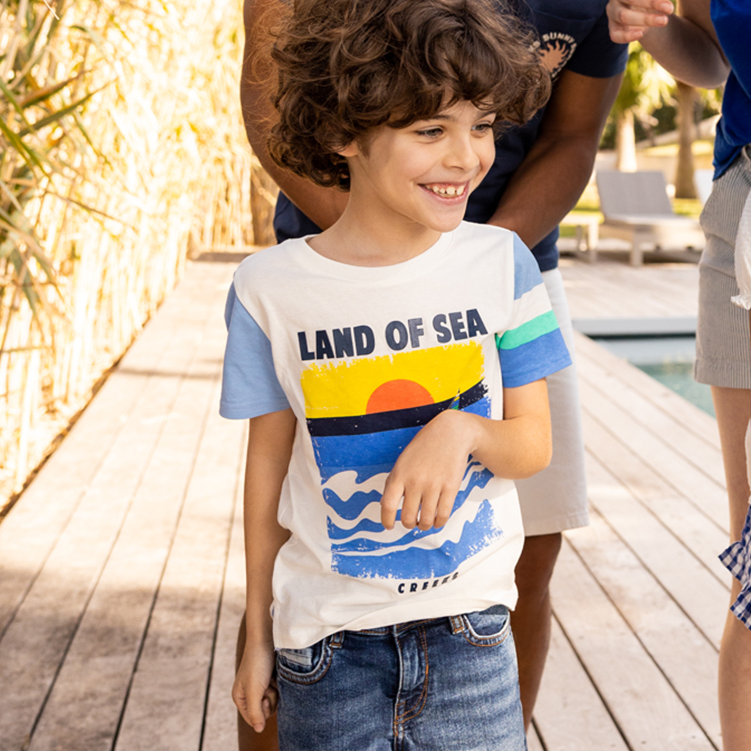 T-shirt manches courtes Creeks ecru garçon | La Halle