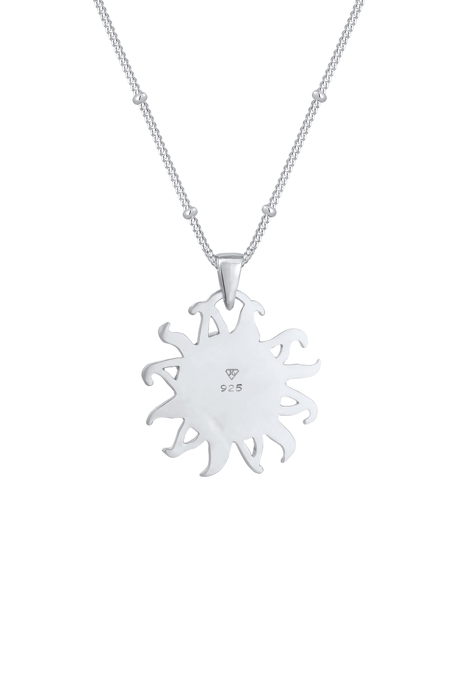 Elli Women's Vintage Look Sun Pendant in 925 Sterling Silver Gold Plated