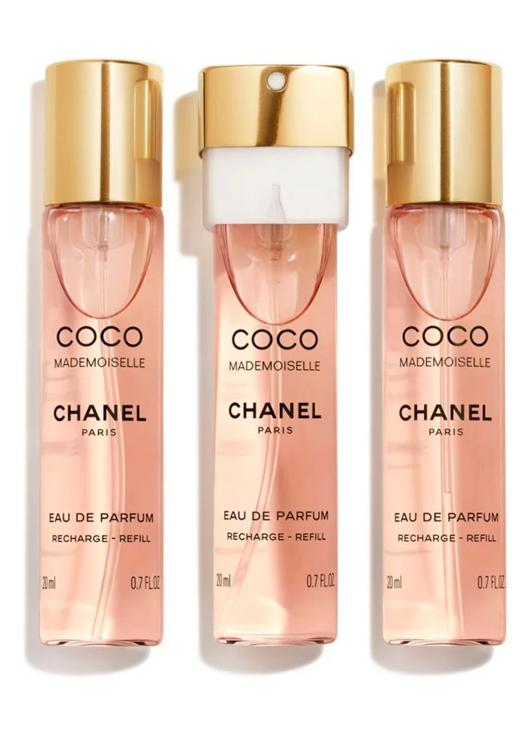 SET DI 3 MINI RICARICHE DI EAU DE PARFUM CHANEL CON SISTEMA TWIST AND SPRAY