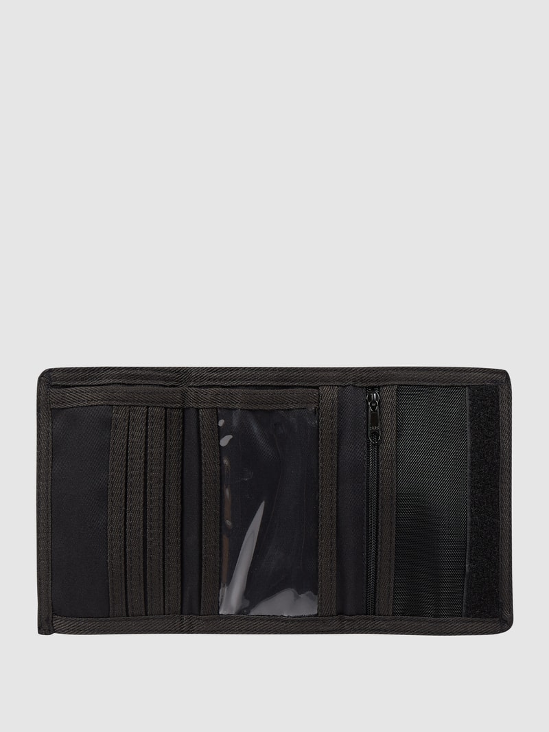 Portemonnaie mit Label-Detail Modell 'KENTWOOD' in schwarz