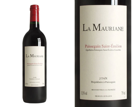 La Mauriane 2016 Bordeaux Puisseguin Saint-Emilion
