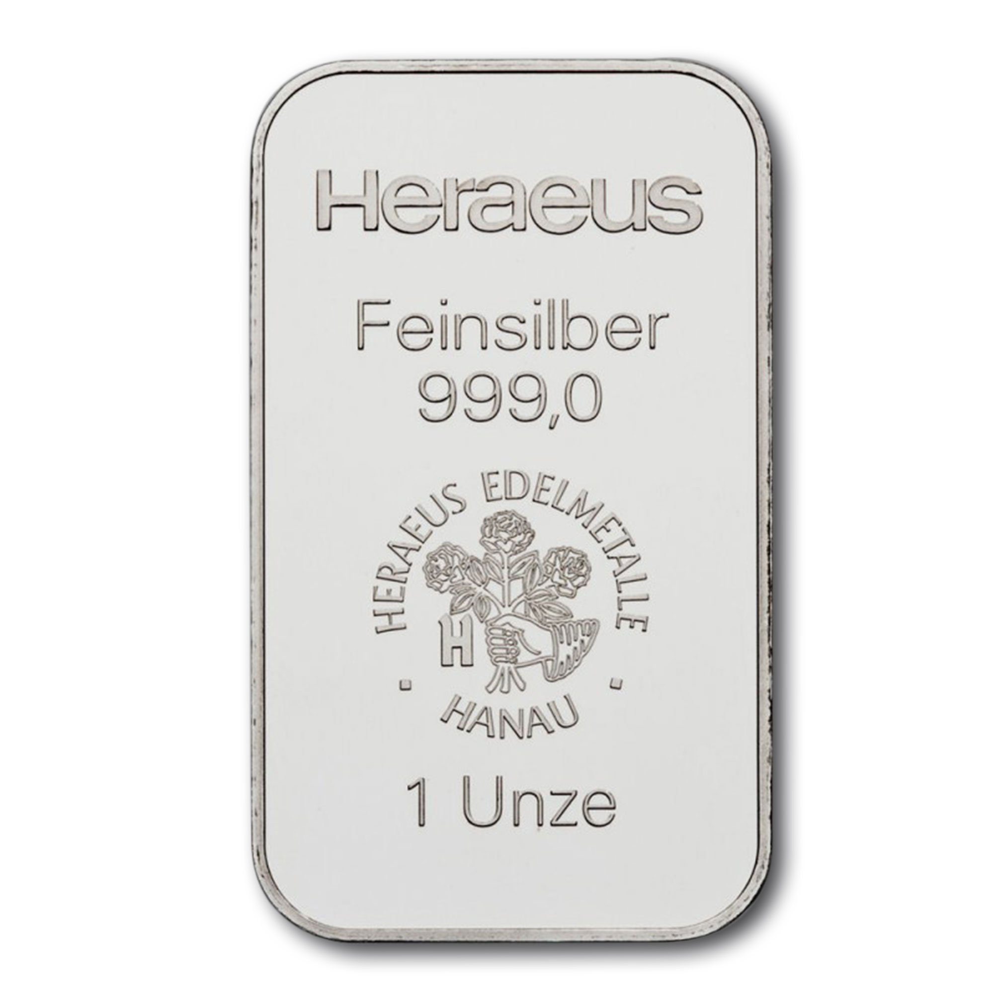 Goldschulz Grußkarten Heraeus 1 Unze Silberbarren im Blister