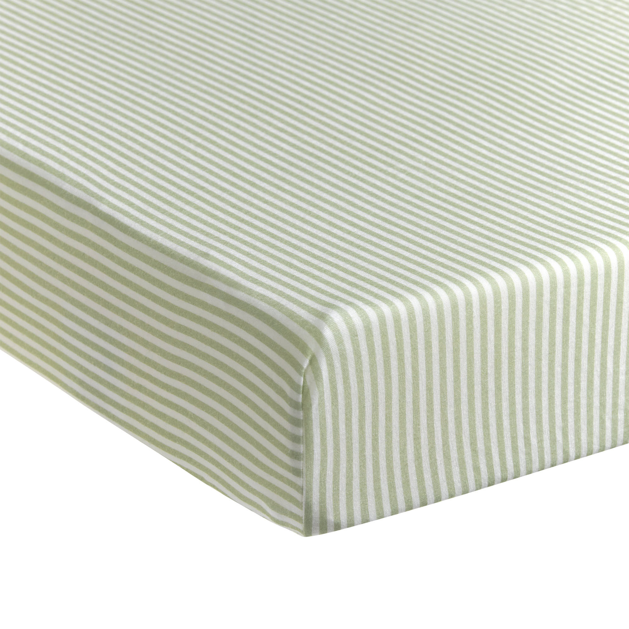 Spannbettlaken Kinderbett (70 x 140 cm) - Gestreift, Oliv Milky