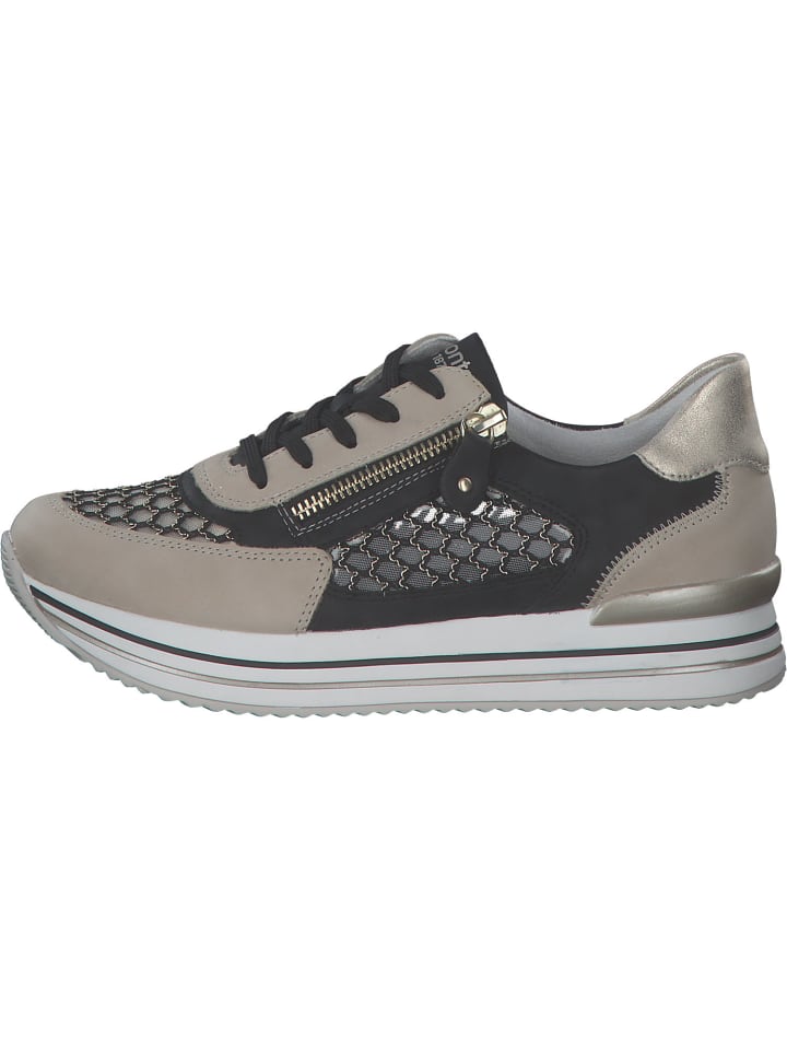 remonte Schnürschuhe in perle/schwarz-gold/schwarz/mus günstig kaufen