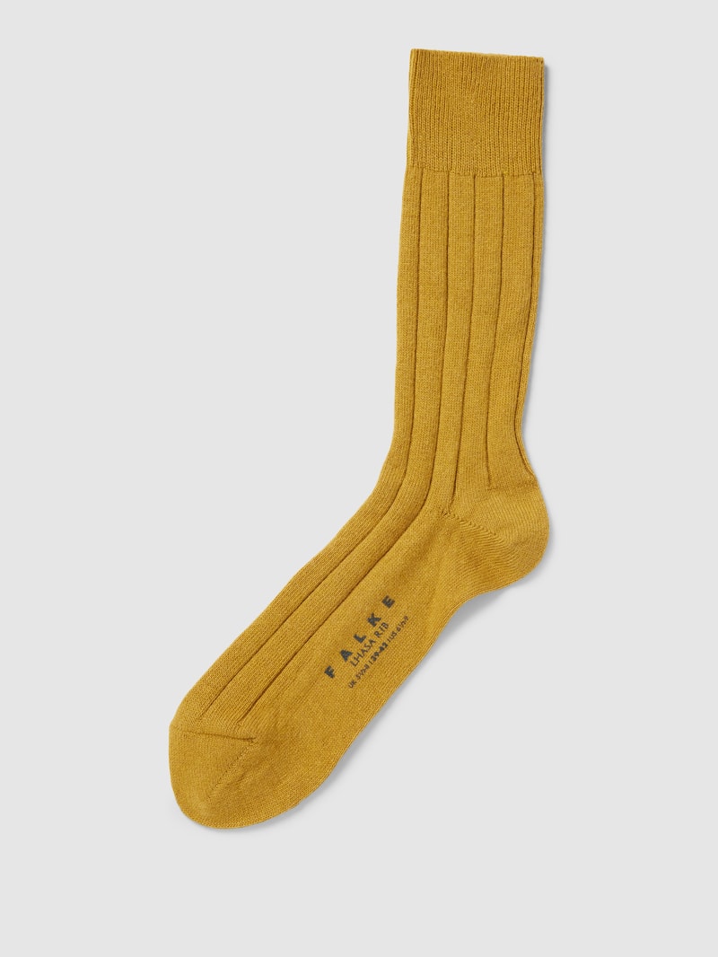 Socken mit elastischem Rippenbündchen in messing