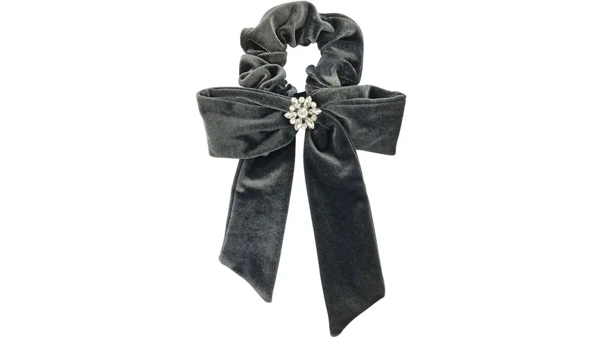 Oakland Scrunchie mit Schleife grau