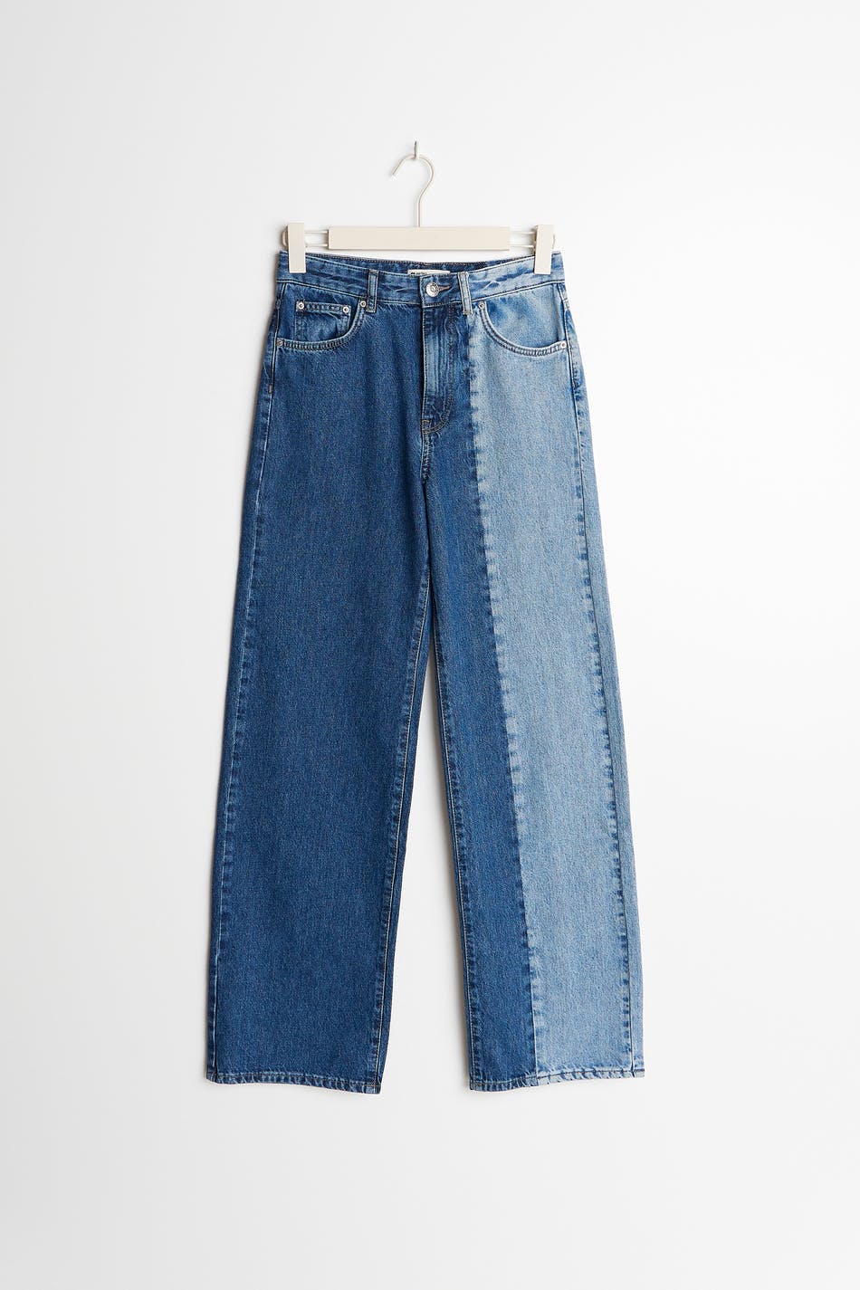 Straight block jeans