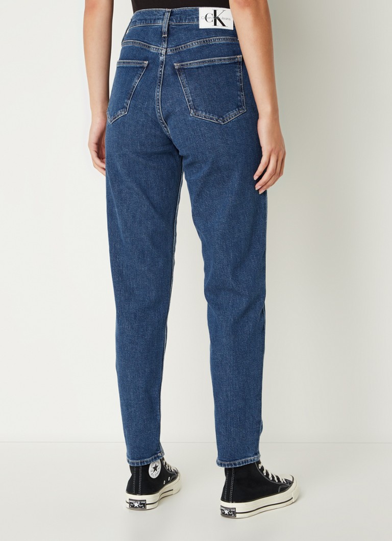 Jeans mom fit a vita alta Calvin Klein, lavaggio medio