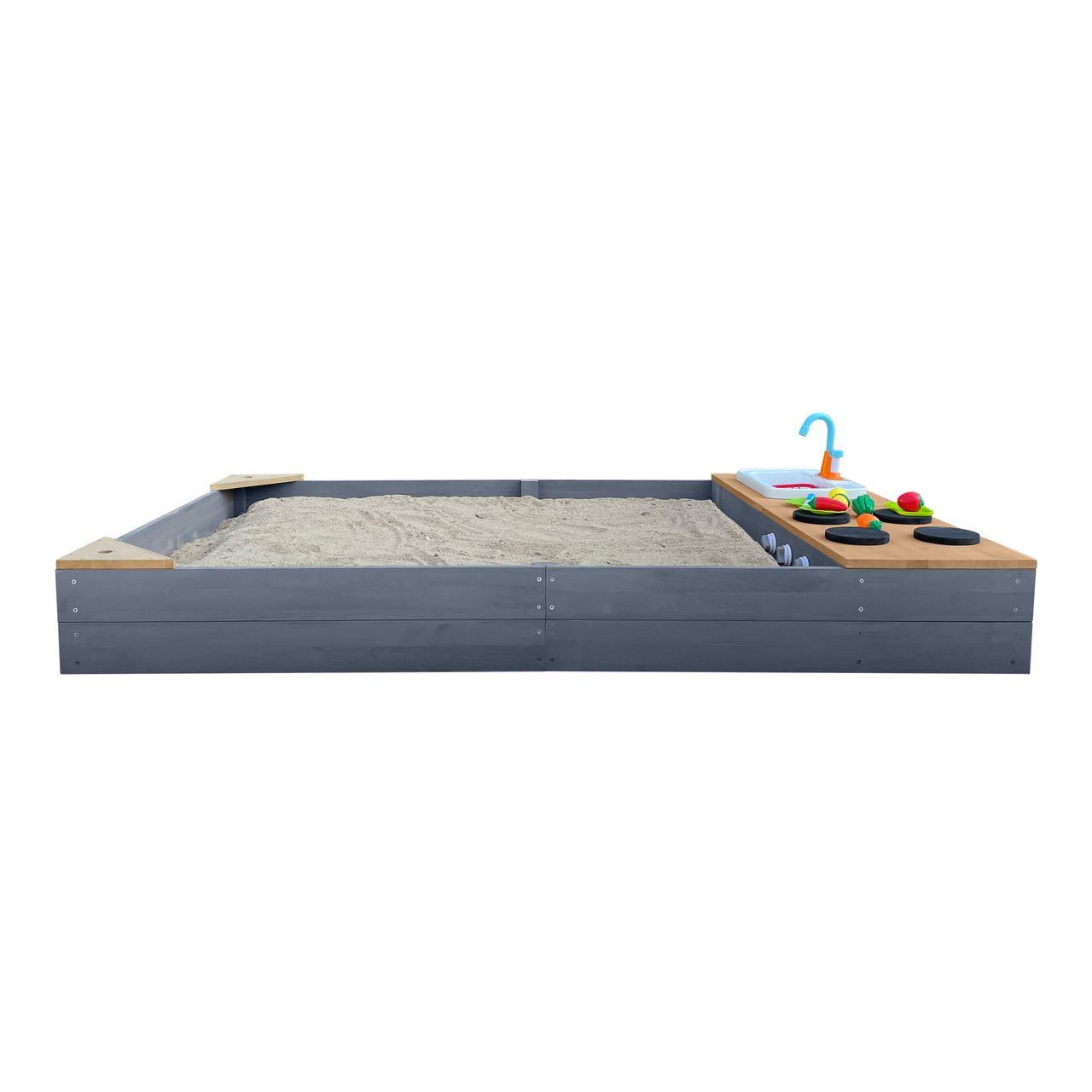 AXI Kelly Sandkasten mit Spielküchenzeile Grau/braun