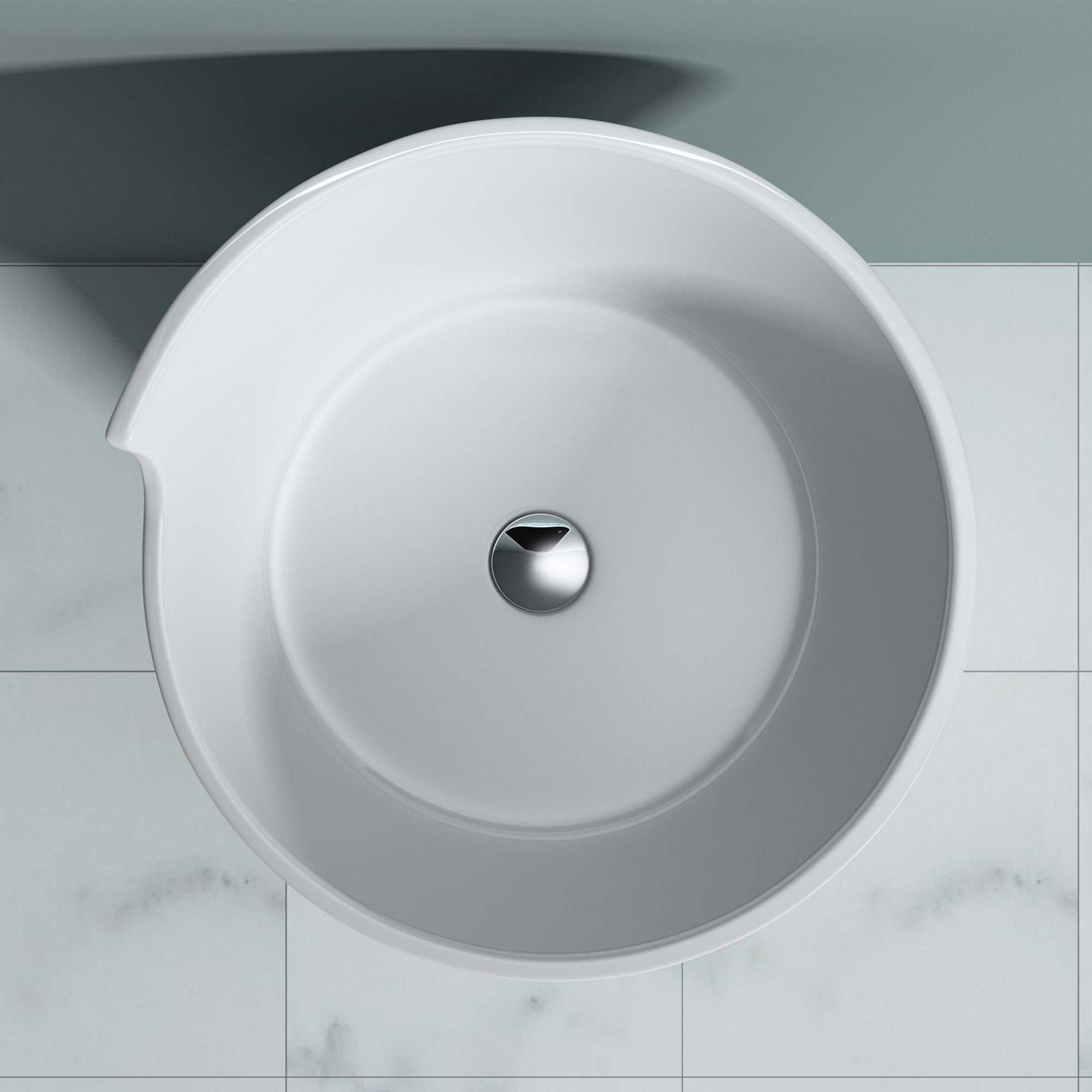 doporro Waschbecken doporro Design Standwaschbecken DxH 52,3x90 cm Colossum30 aus Gussmarmor Waschtisch Waschplatz Standsäule