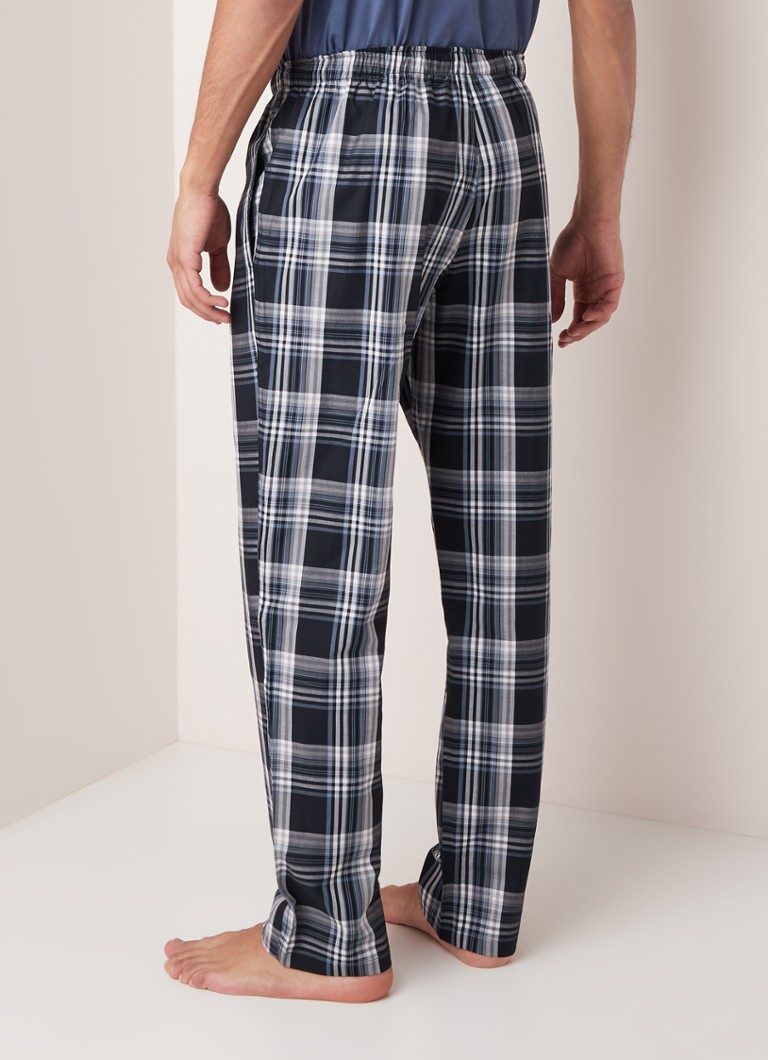 Pantaloni del pigiama in cotone a quadri Schiesser