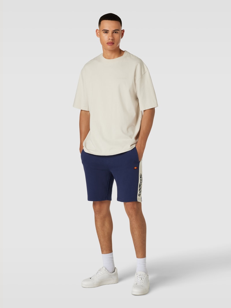 Sweatshorts mit Label-Applikation Modell 'Lallio' in marineblau
