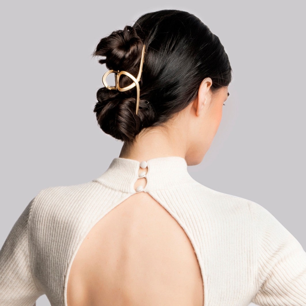 Gold French Twist Claw Clip