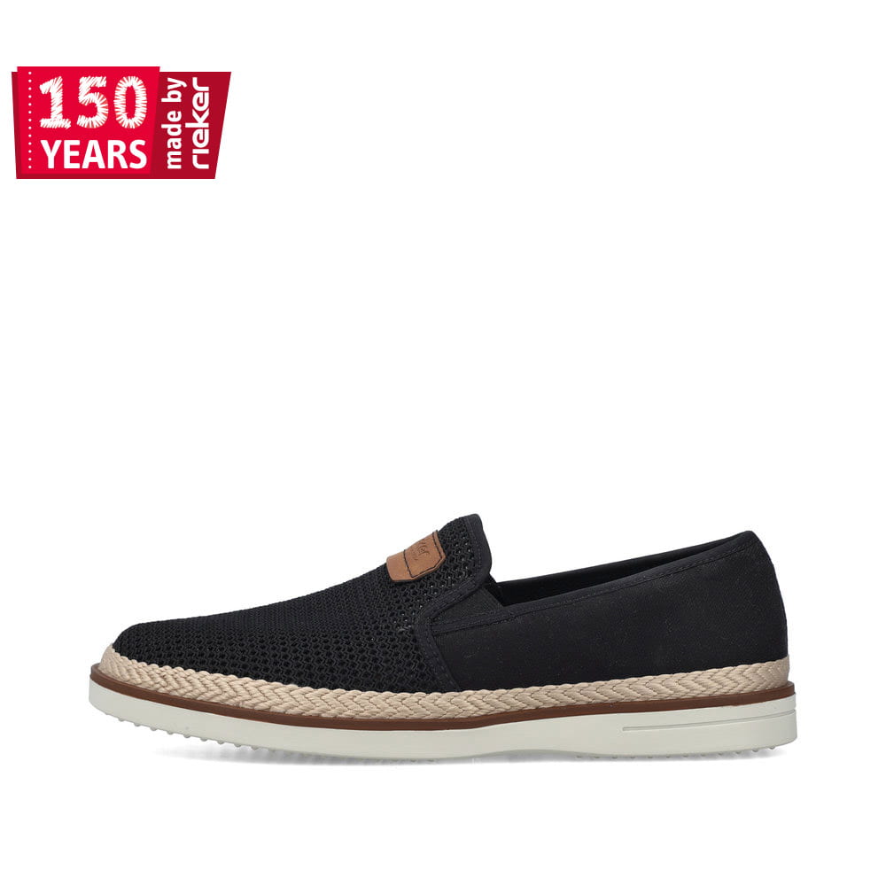 Rieker Herren Slipper nachtschwarz