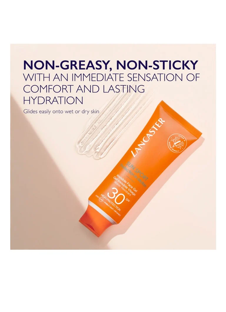 Lancaster Sun Sport SPF 30 Gel Invizibil pentru Față – cremă de față cu protecție solară