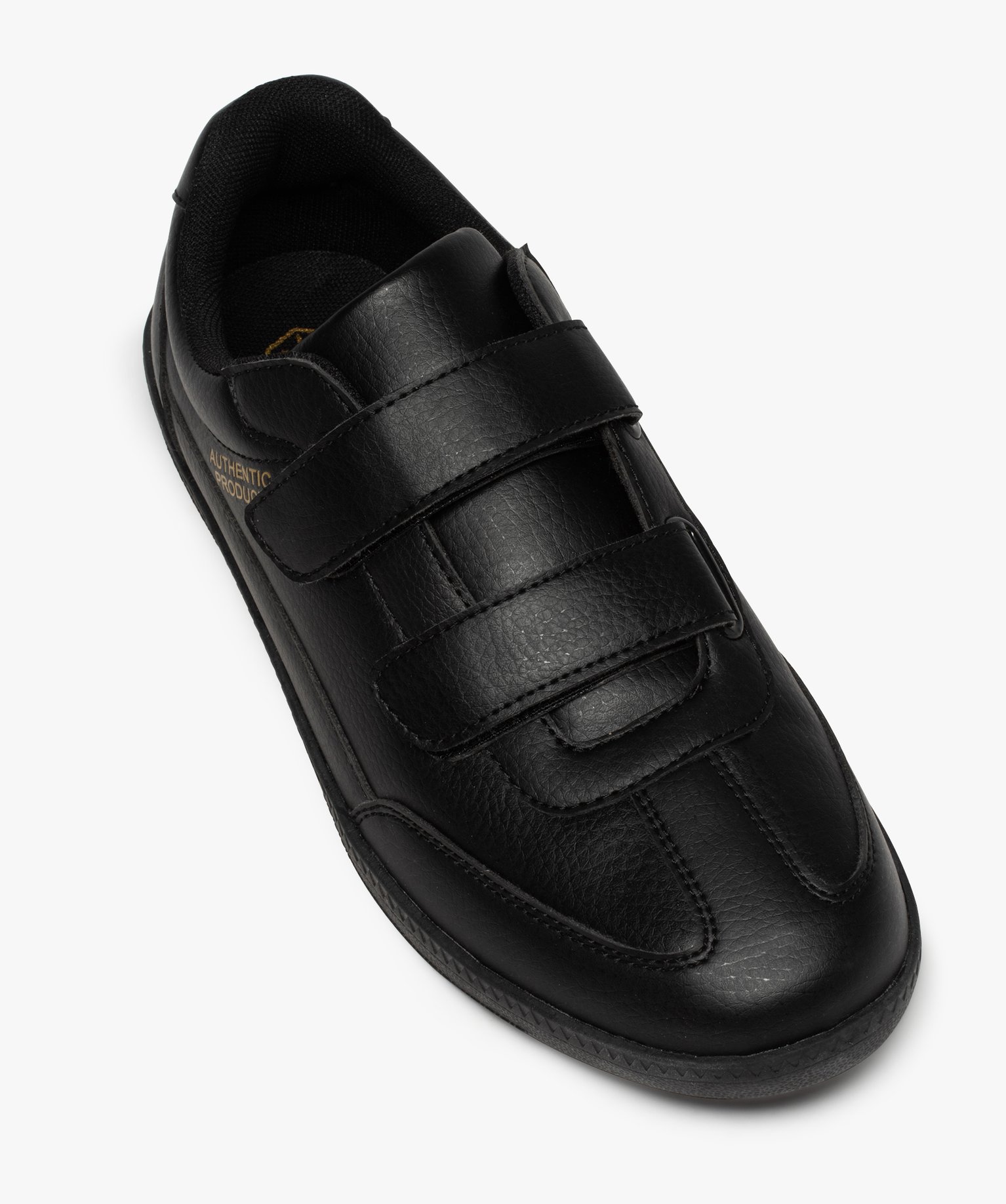 Baskets homme unies fermeture double scratch noir | GEMO
