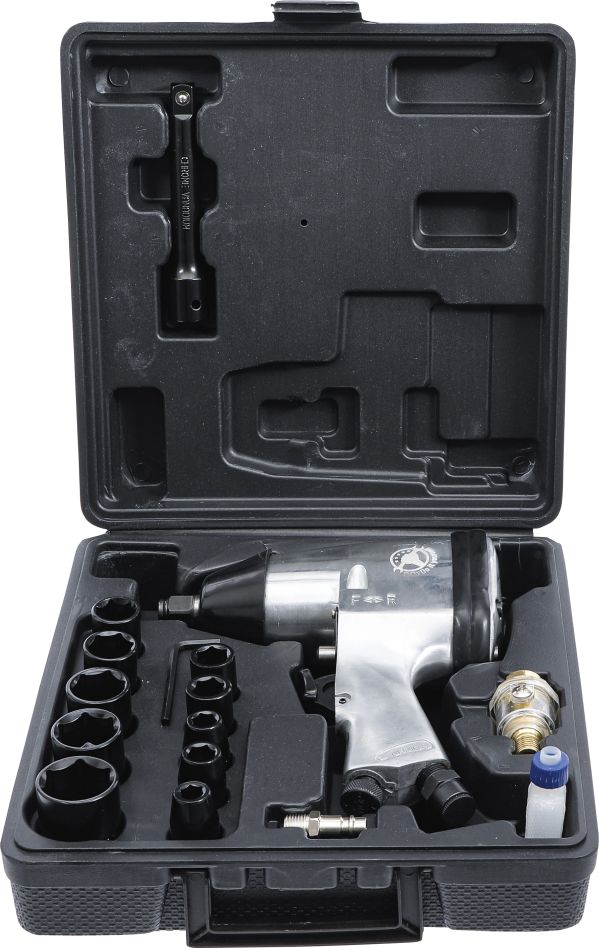 Sada pneumatických rázových uťahovákov BGS Do It Yourself 3211 s nástavcami 9 – 27 mm 12,5 mm (1/2