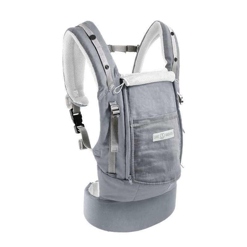 Pack porte-bébé PhysioCarrier gris 0-36 mois Love Radius by JPMBB