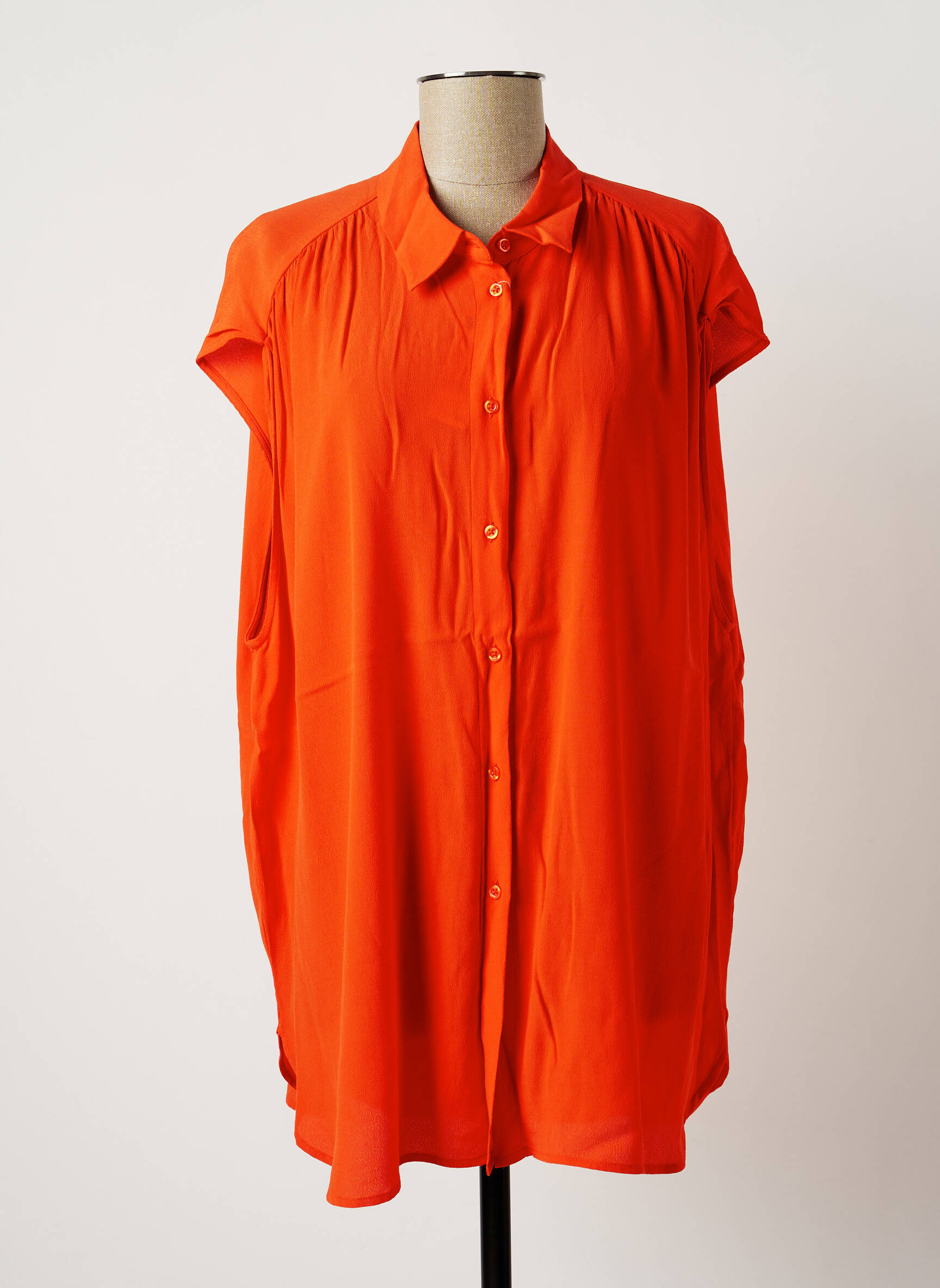 Benetton Tuniquesansmanche Femme couleur orange