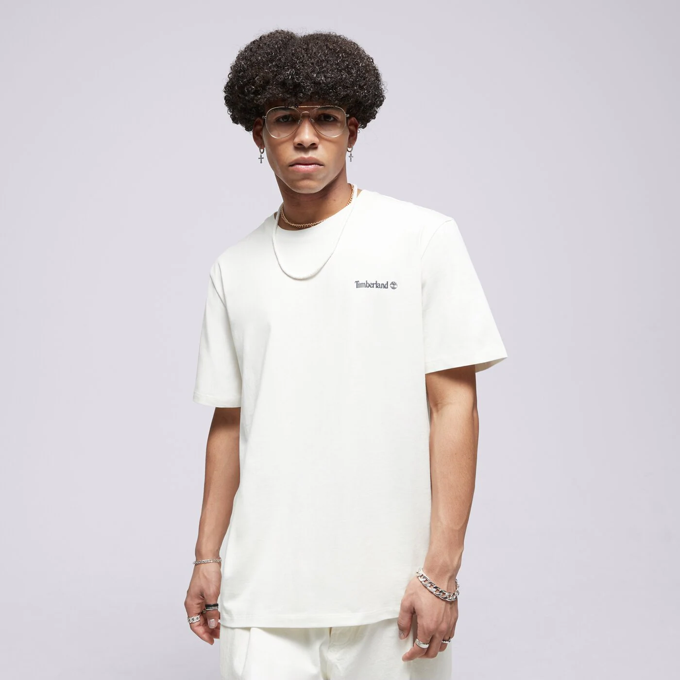 TIMBERLAND T-SHIRT SMALL LOGO PRINT TEE Weiß
