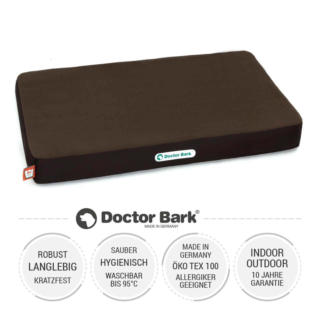 Doctor Bark Hundekissen Doctor Bark Hundematratze braun M