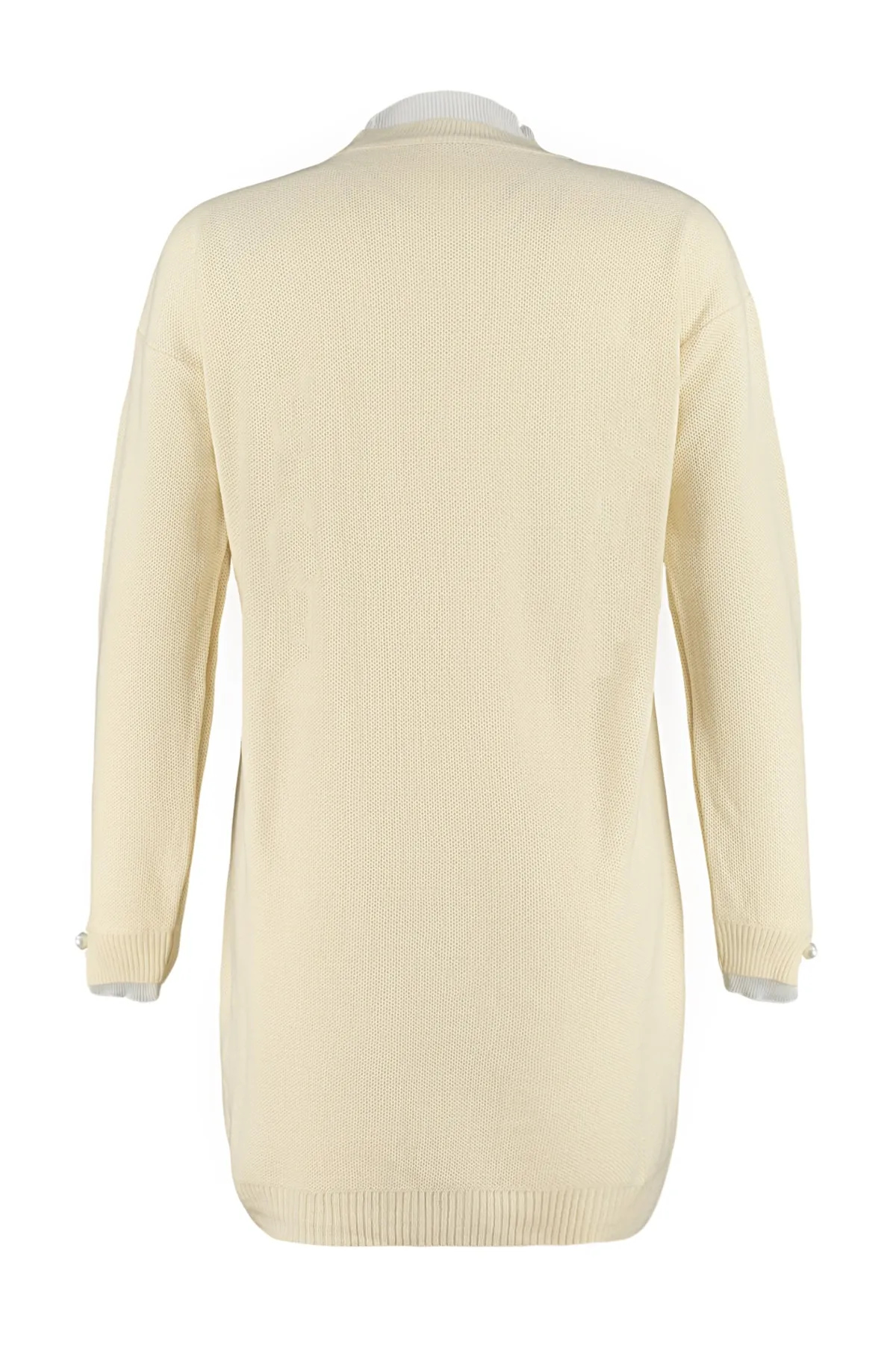 Trendyol Modest  Strickpullover mit Perlendetails und Steinärmeln TCTAW23AK00027