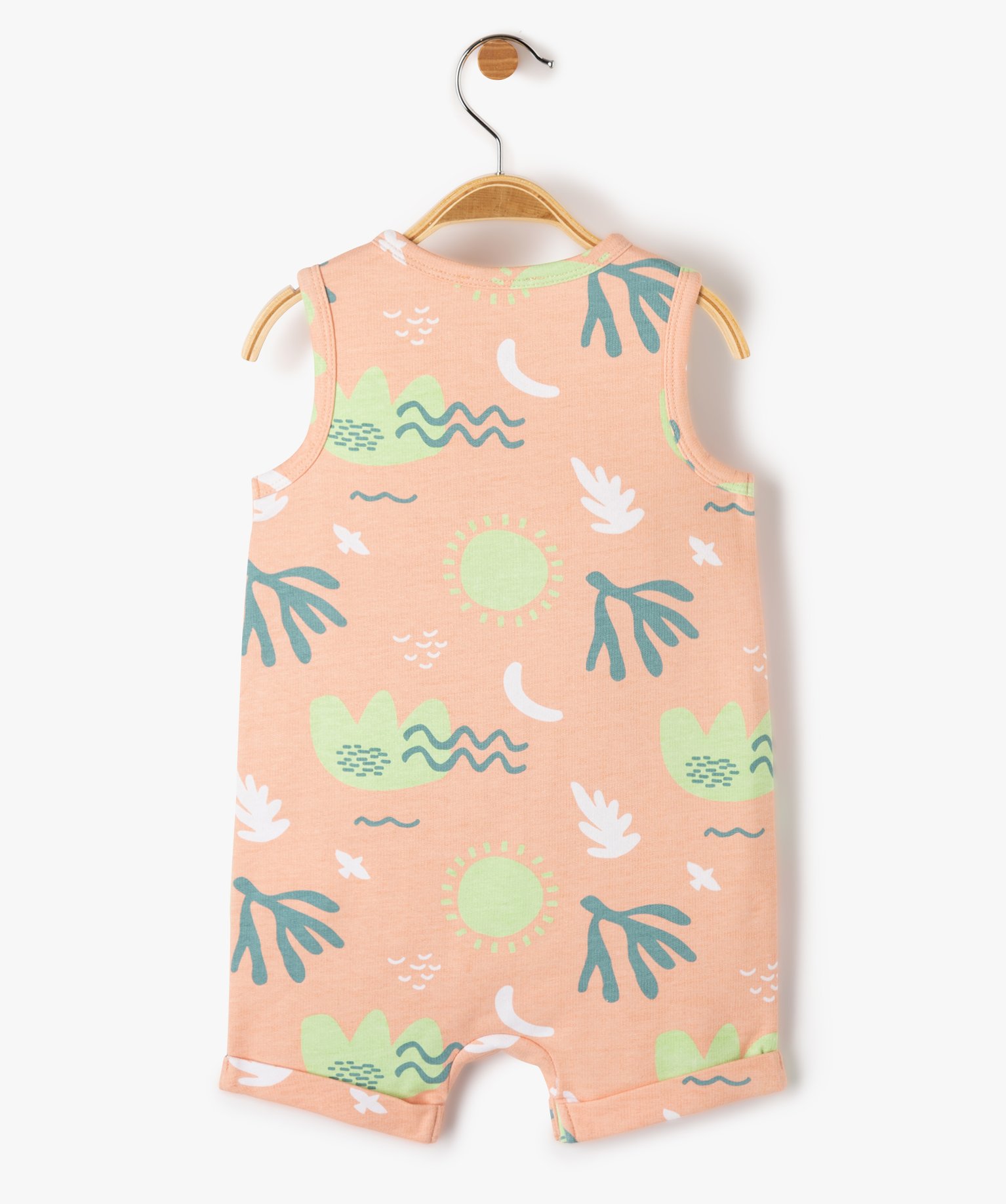 Combishort bébé Garçon sans manches à motifs et boutonni... orange | GEMO