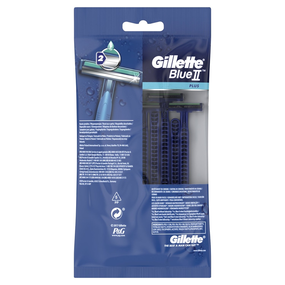 gillette Gillette Blue II Plus Rasoirs Jetables x 10 Rasoirs Jetables