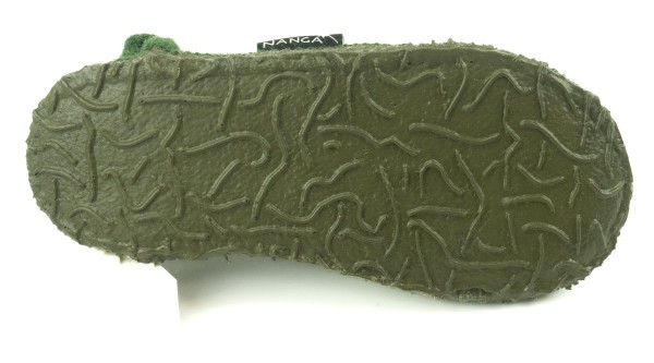 Nanga ~ Schurwoll Hausschuh ~ Dino (dunkelgrün)