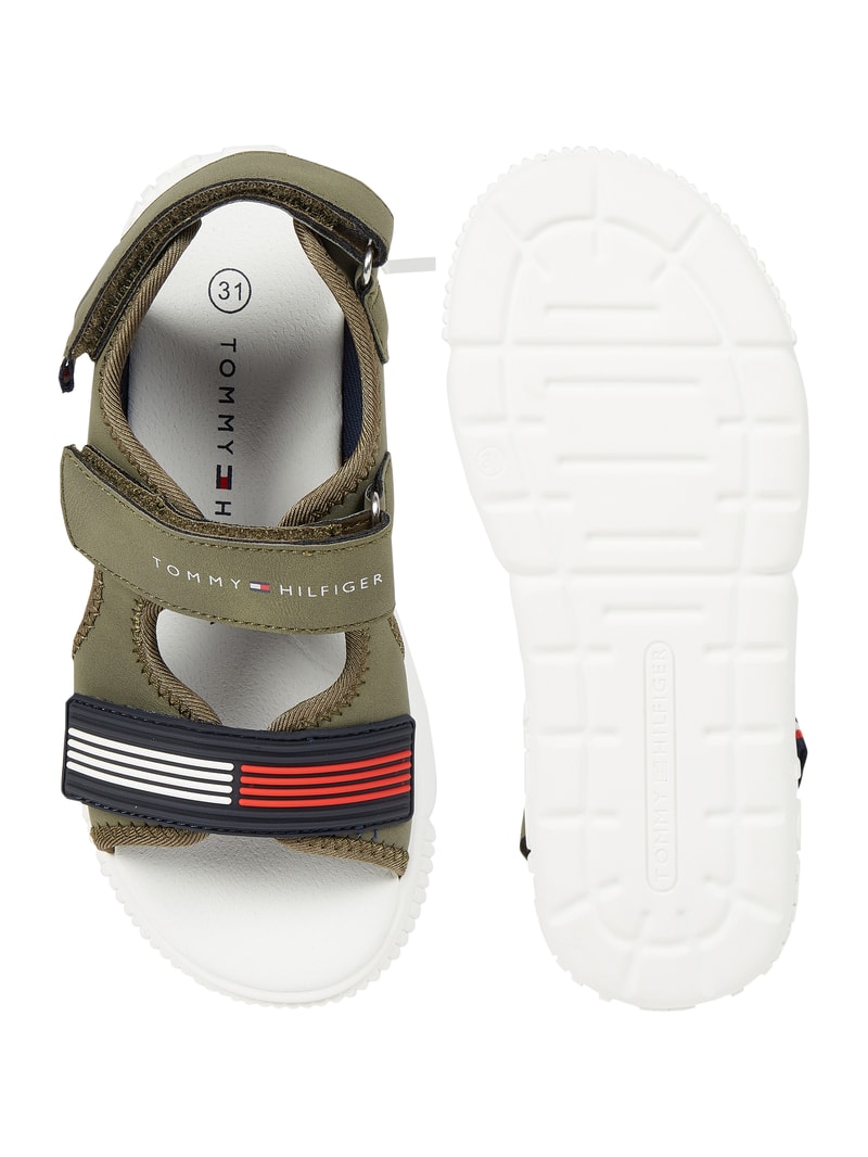 Sandalen mit Klettverschluss in khaki