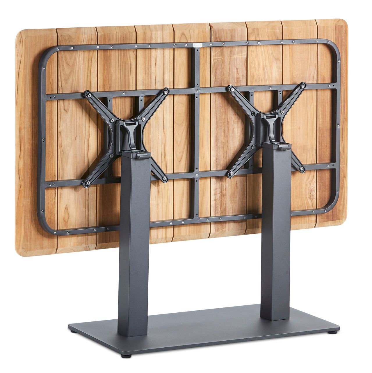 BEST Tisch Cervia 140x80cm anthrazit/TEAK
