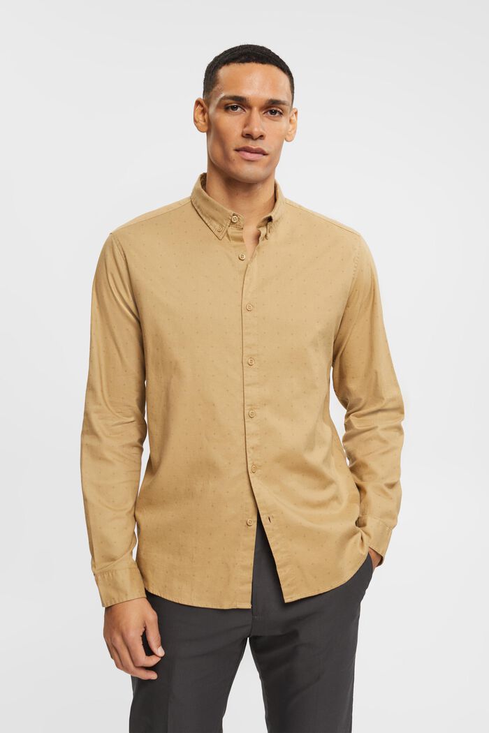 Button-Down-Hemd mit Micro-Print