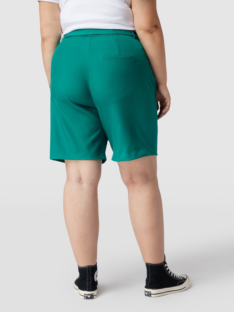 PLUS SIZE Chino-Shorts mit Bundfalten in grün