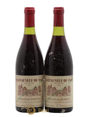 Châteauneuf-du-Pape Château Fortia  1973 - Lot de 2 Bouteilles