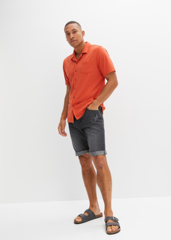 Schlupf-Jeans-Bermuda Regular Fit, (2er Pack)