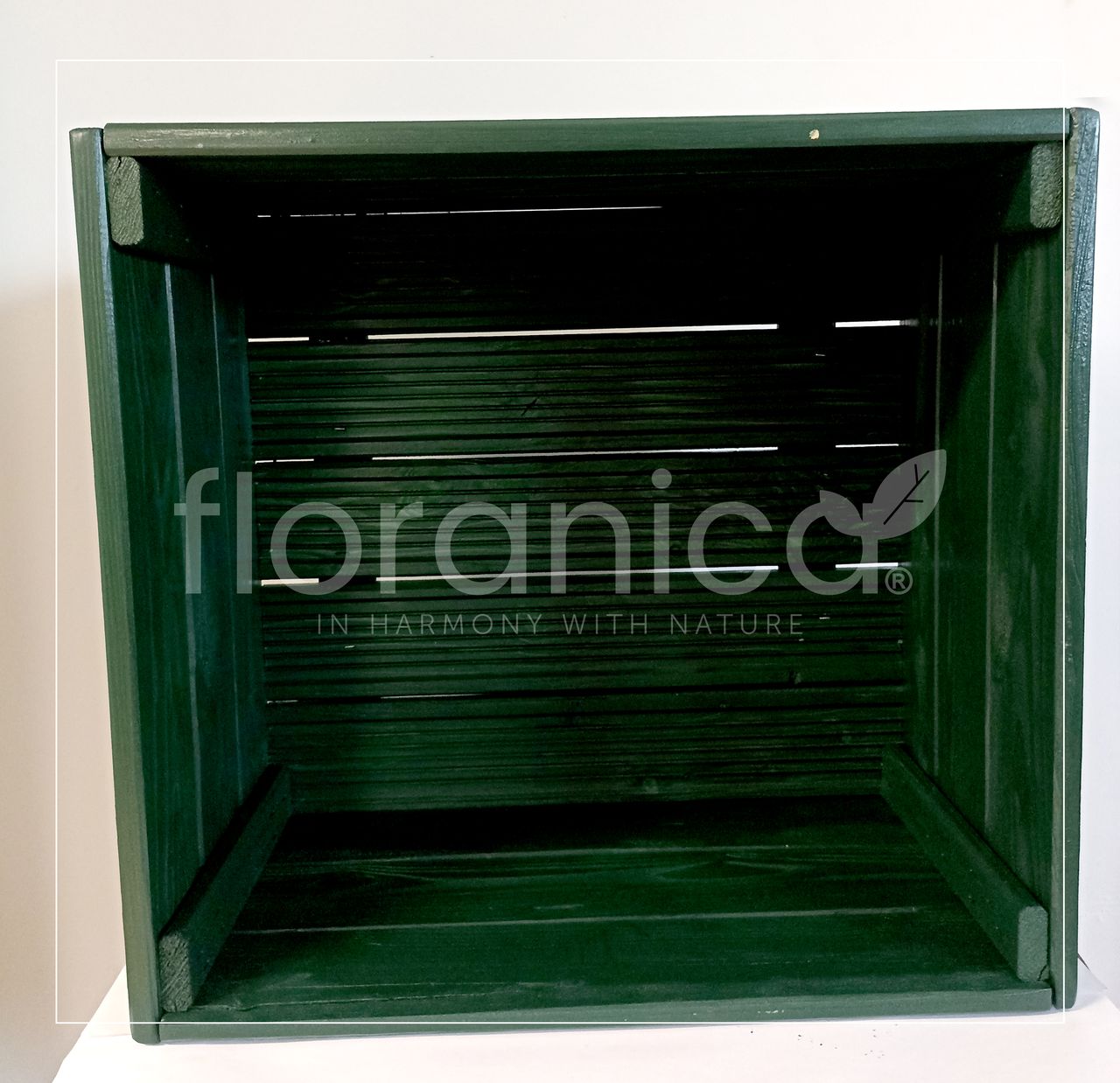 Pemicont Floranica Blumentopf aus Holz Kasten 50cm x 535cm x 285cm Grün Imprägnierte Lärche Schutzhülle für Kräuter Blumen Haus- und Gartendekoration Innen- und Außeneinsatz EU-Produkt