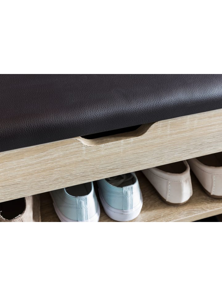 KADIMA DESIGN Schuhbank mit Sitzfläche Garderoben-Bank Holz 60 x 40 x 30 cm, in Sonoma günstig kaufen onesize