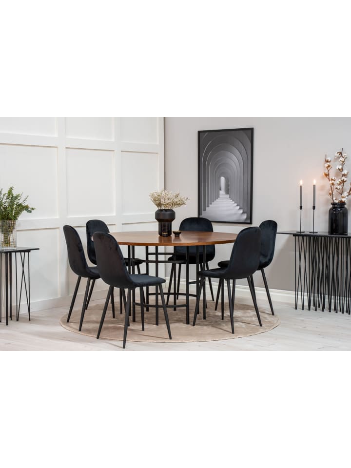 ebuy24 Essgruppe Copenhagen 8 Schwarz 140 x 140 cm günstig kaufen onesize