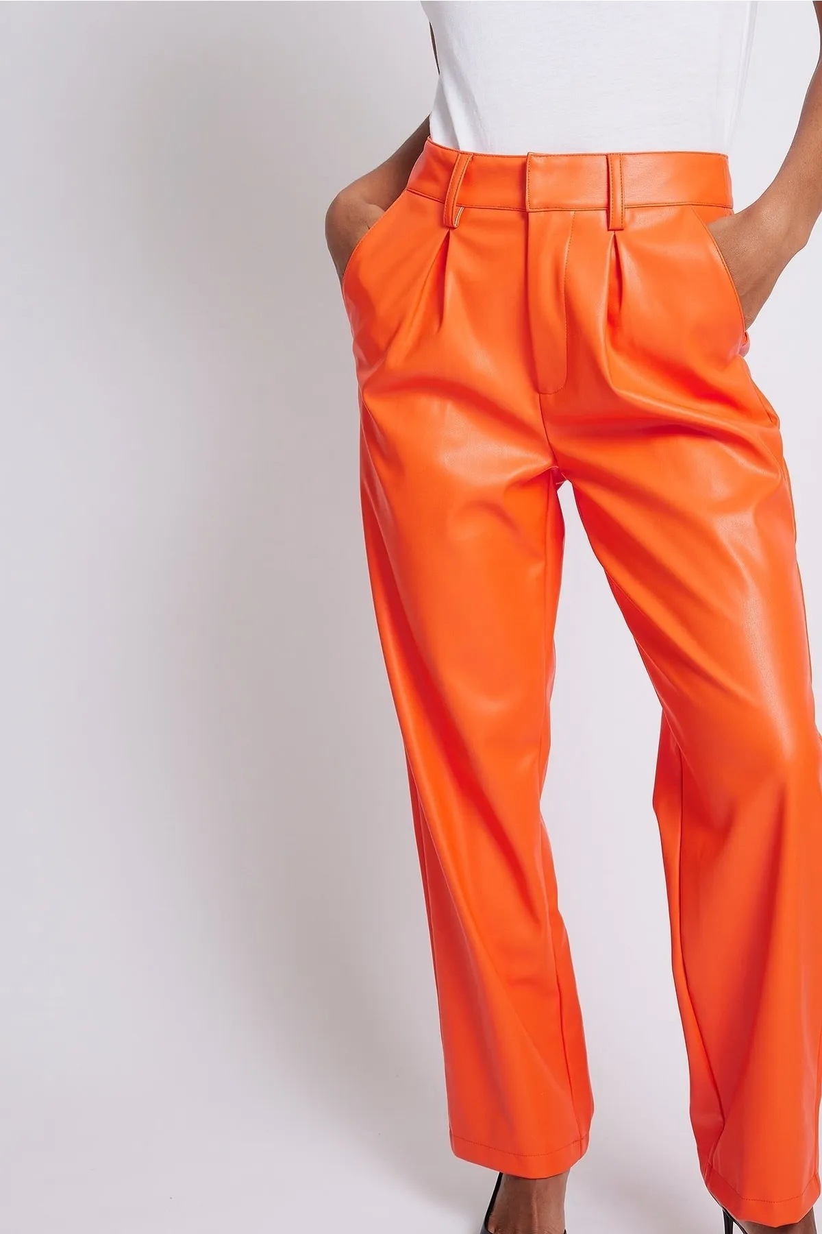 NA-KD  Hose - Orange - Wide Leg