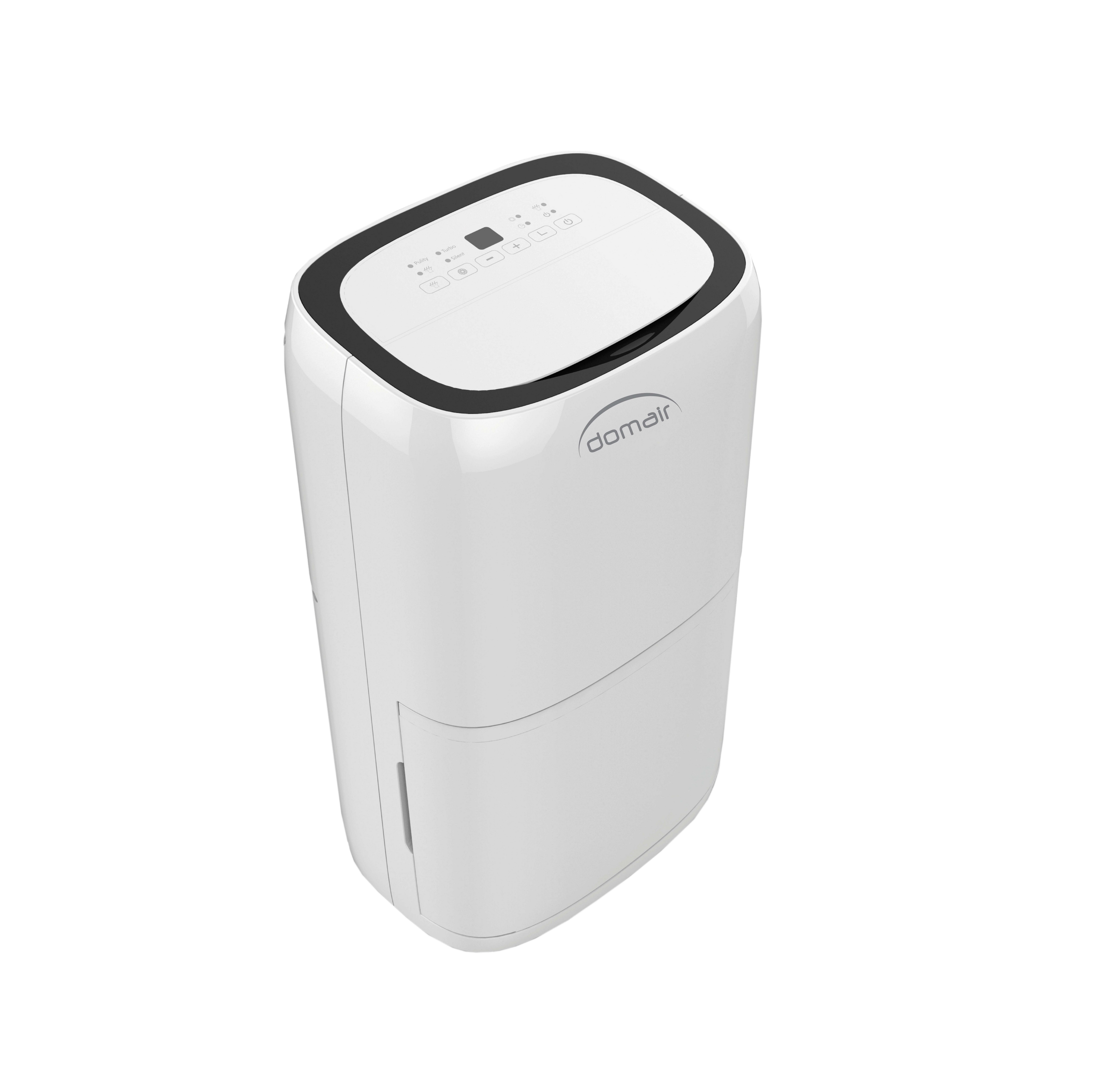 JUNG Luftentfeuchter DOMAIR XL Luftentfeuchter elektrisch 240W, Raumentfeuchter leise, für 300 m³ Räume, Entfeuchtung 16,00 l/Tag, Tank 5,50 l, Entfeuchter Wohnung - Schlafzimmer, Wohnzimmer, Timer, bis 16 L / Tag