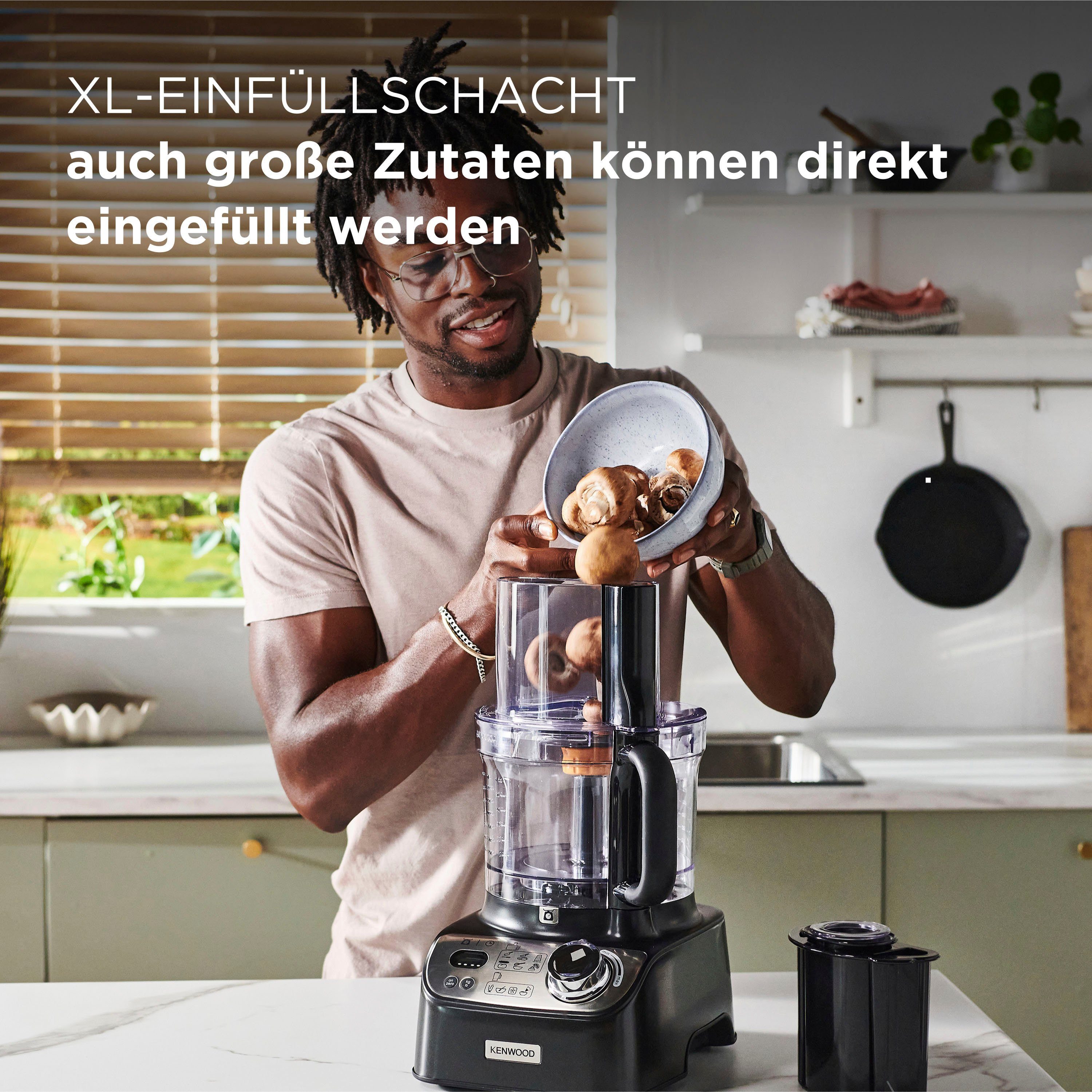 KENWOOD Küchenmaschine FDM72.990BK MultiPro XL Weigh+, 1000 W, 3 l Schüssel, 1000 Watt, 3 l Arbeitsbehälter, Autograph Collection