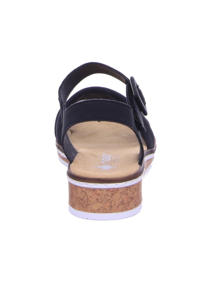 rieker Keilsandalette in schwarz günstig kaufen