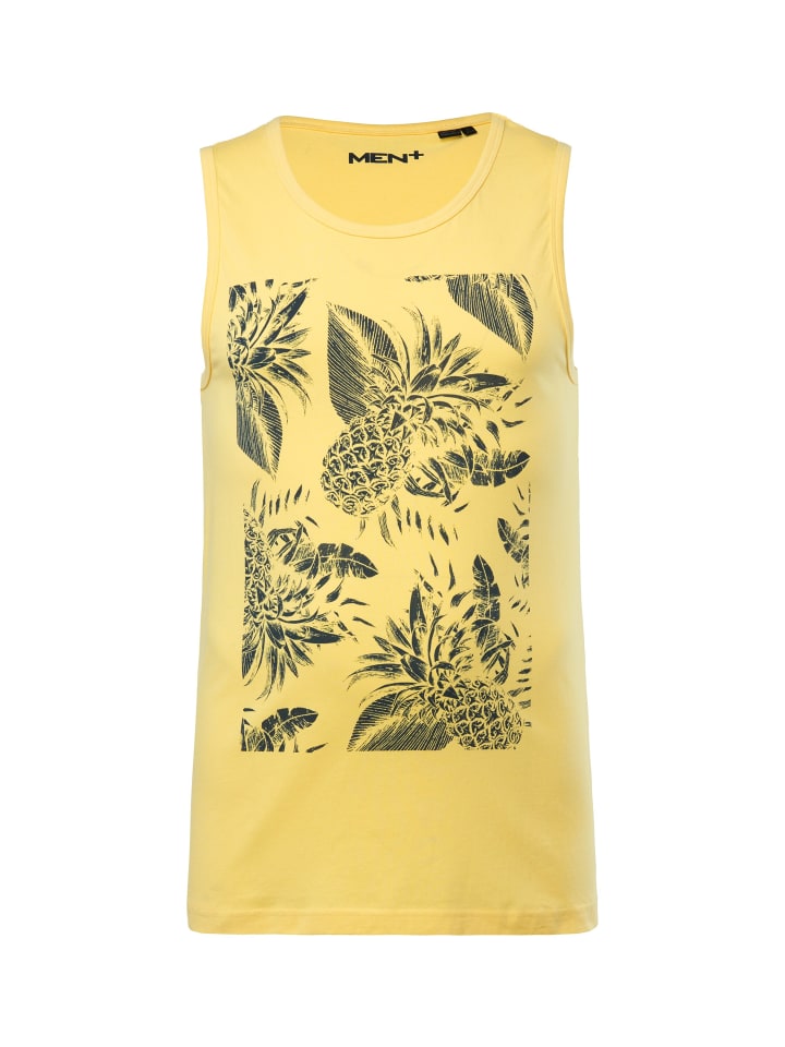 Men Plus Tank Top in gelb günstig kaufen