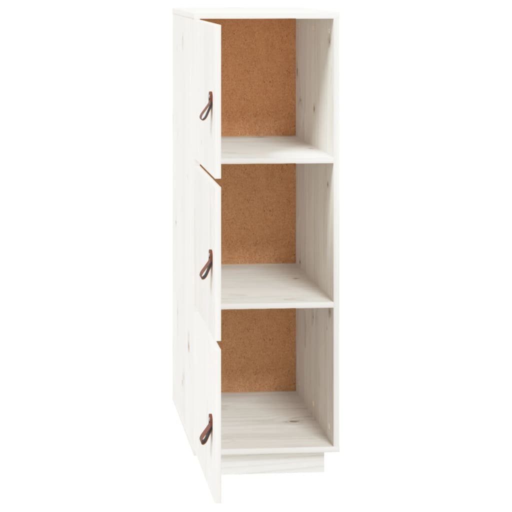 vidaXL Sideboard Highboard Weiß 34x40x108,5 cm Massivholz Kiefer (1 St)