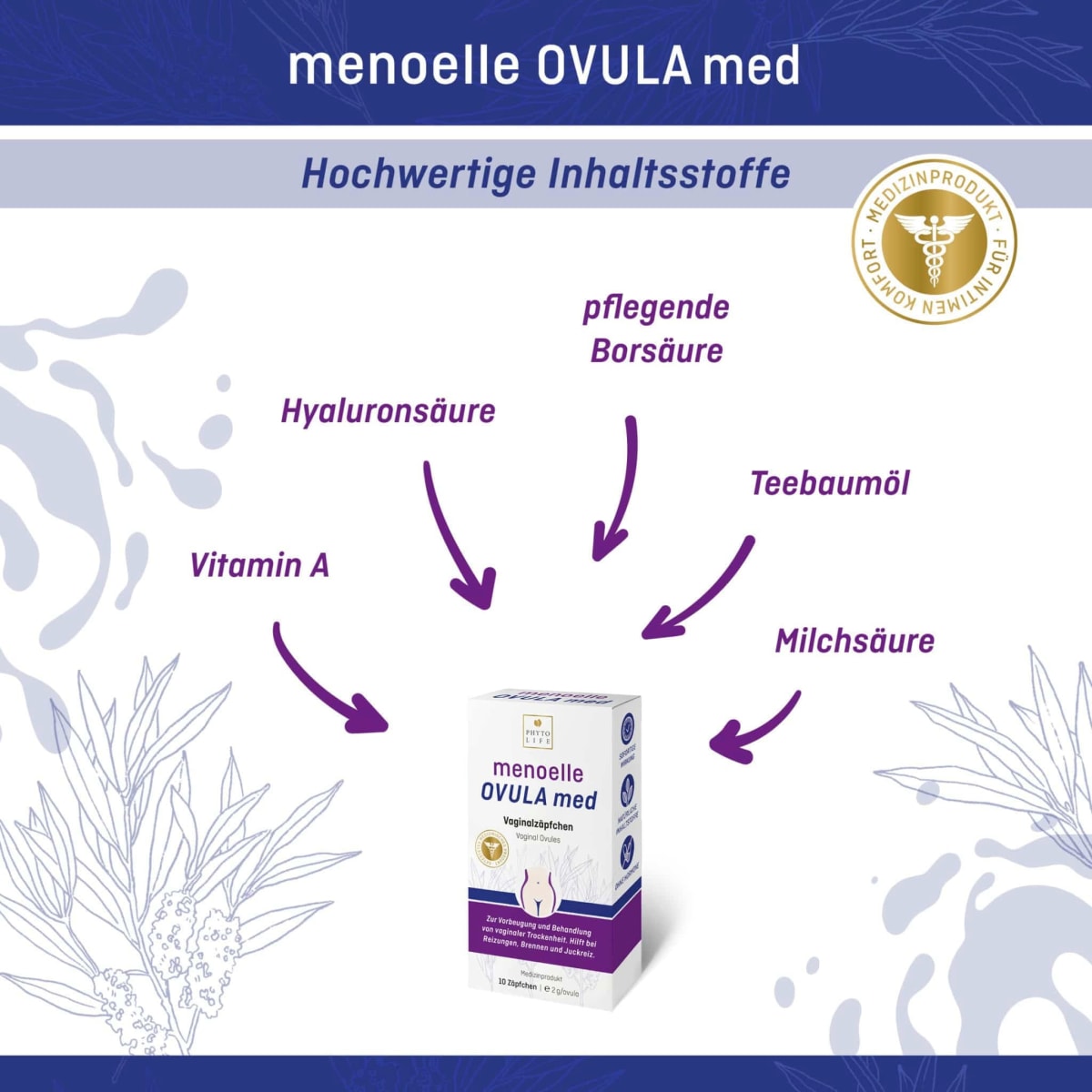 Vaginalzäpfchen OVULA med 10 St., 20 g