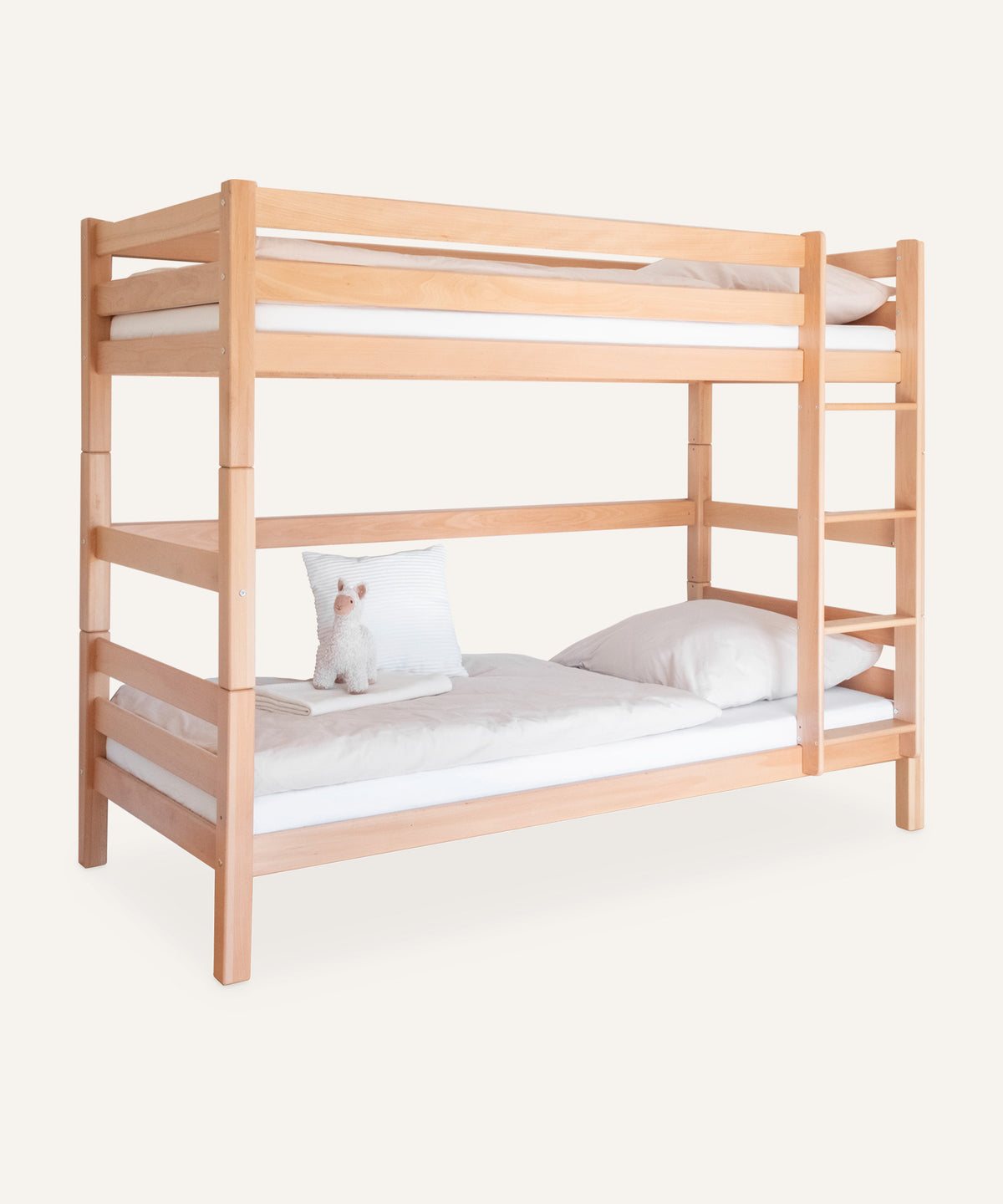 Etagenbett Buche Hoch Transparent lackiert