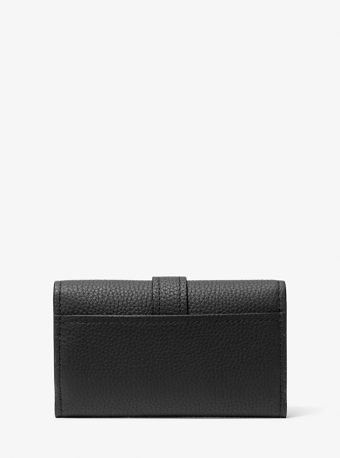 Nolita Medium Pebbled Leather Tri-Bold Lommebok - SVART