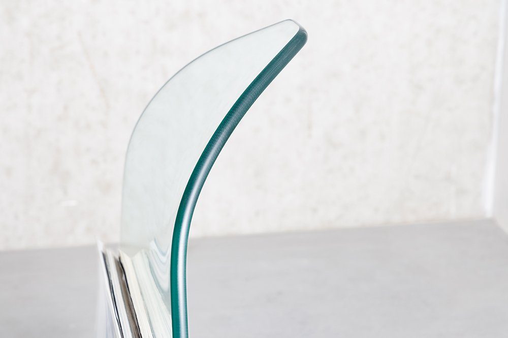 riess-ambiente Zeitungsständer FANTOME 62cm transparent (Einzelartikel, 1 St), Wohnzimmer · Glas · Modern Design