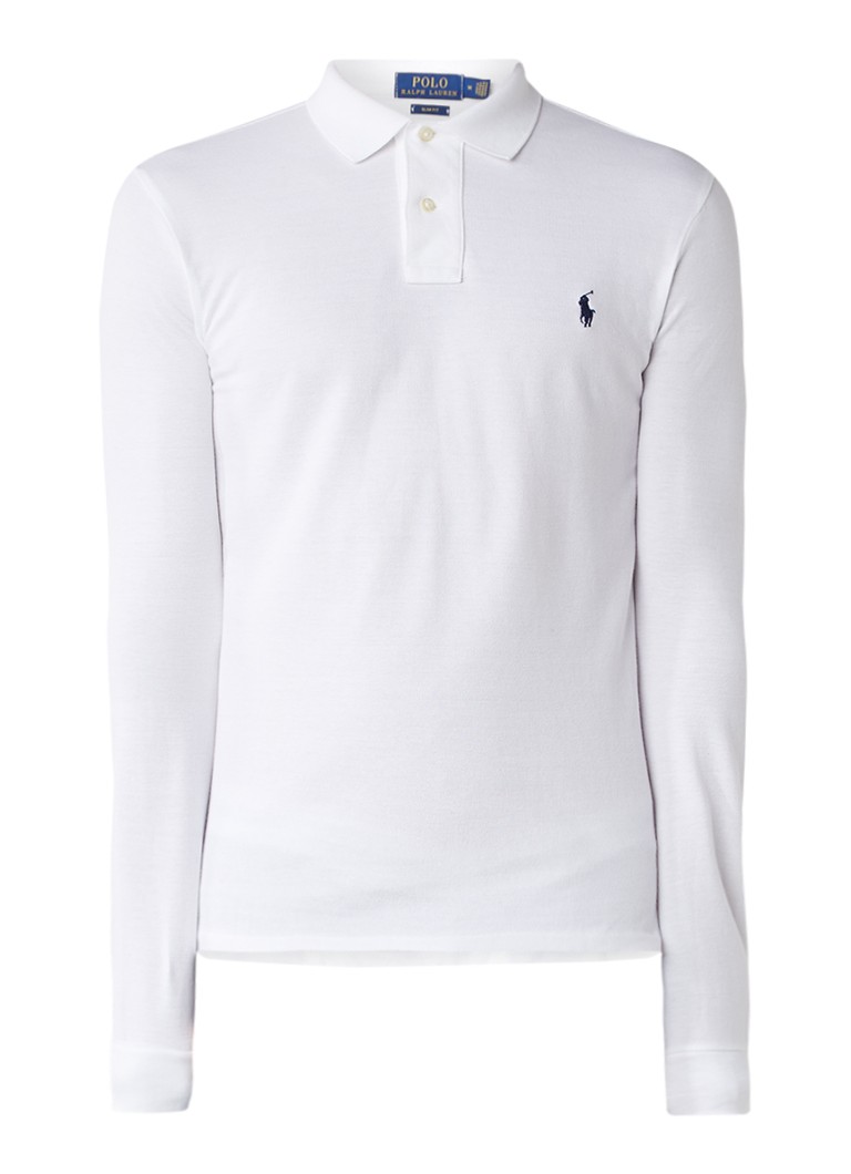 Ralph Lauren pieguļošs garroku polo krekls ar garām piedurknēm