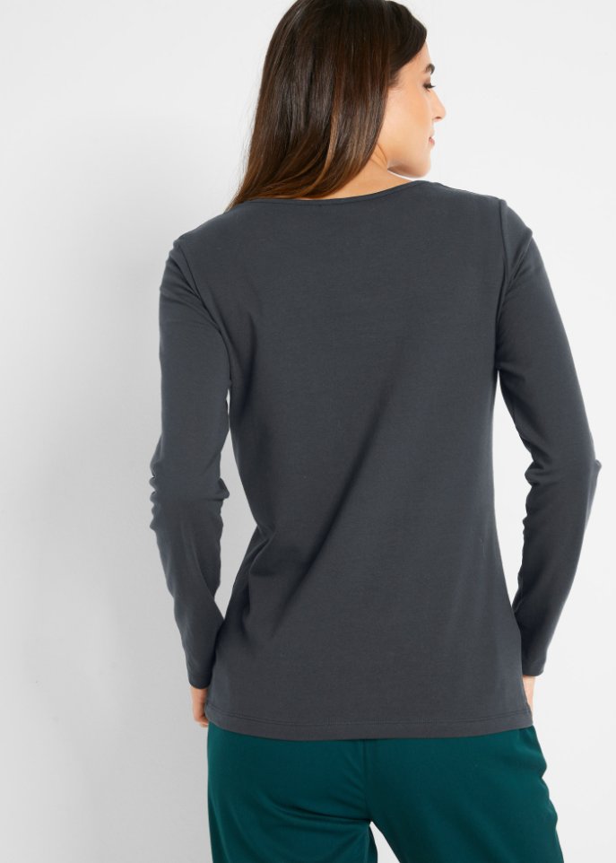 Langarmshirt mit Rundhalsausschnitt (2er Pack)